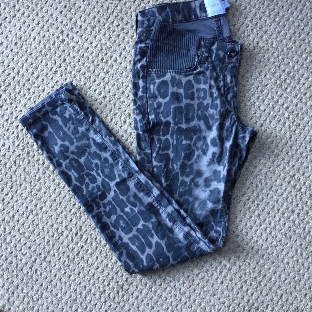 ASOS Maternity Jeggings Animal Print Grey Black